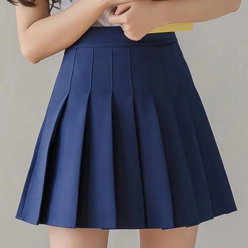 2024 falda blanca con volantes para mujer, falda de verano de cintura alta con cremallera para chica bailando JK, ropa barata, m - VibraStore