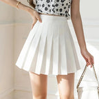 2024 falda blanca con volantes para mujer, falda de verano de cintura alta con cremallera para chica bailando JK, ropa barata, m - VibraStore