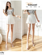 2024 falda blanca con volantes para mujer, falda de verano de cintura alta con cremallera para chica bailando JK, ropa barata, m - VibraStore