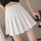 2024 falda blanca con volantes para mujer, falda de verano de cintura alta con cremallera para chica bailando JK, ropa barata, m - VibraStore