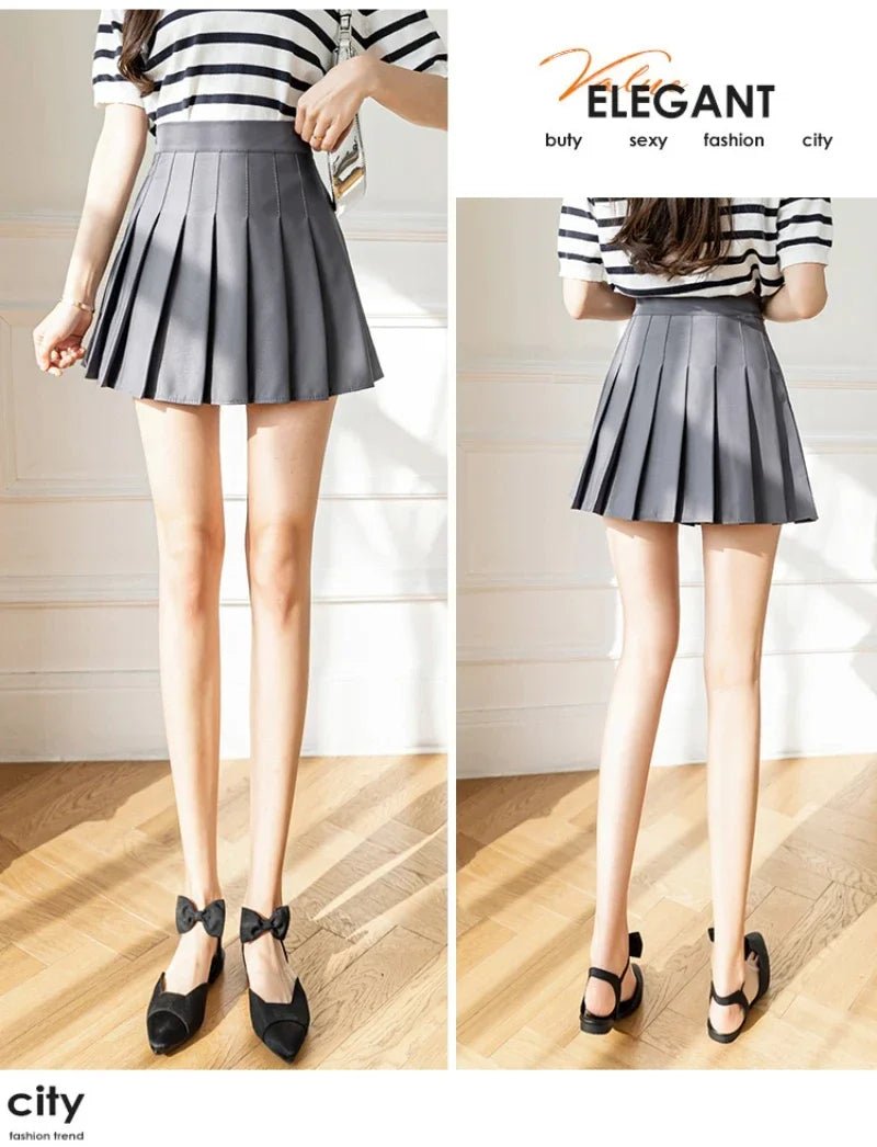 2024 falda blanca con volantes para mujer, falda de verano de cintura alta con cremallera para chica bailando JK, ropa barata, m - VibraStore