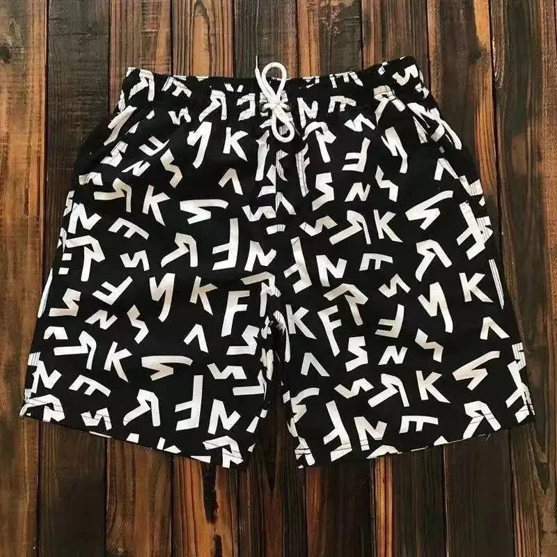2025 verano Venta caliente nueva tendencia de moda 3D impreso pantalones cortos de hombre al aire libre Casual calle transpirable pantalones cortos de secado rápido - VibraStore