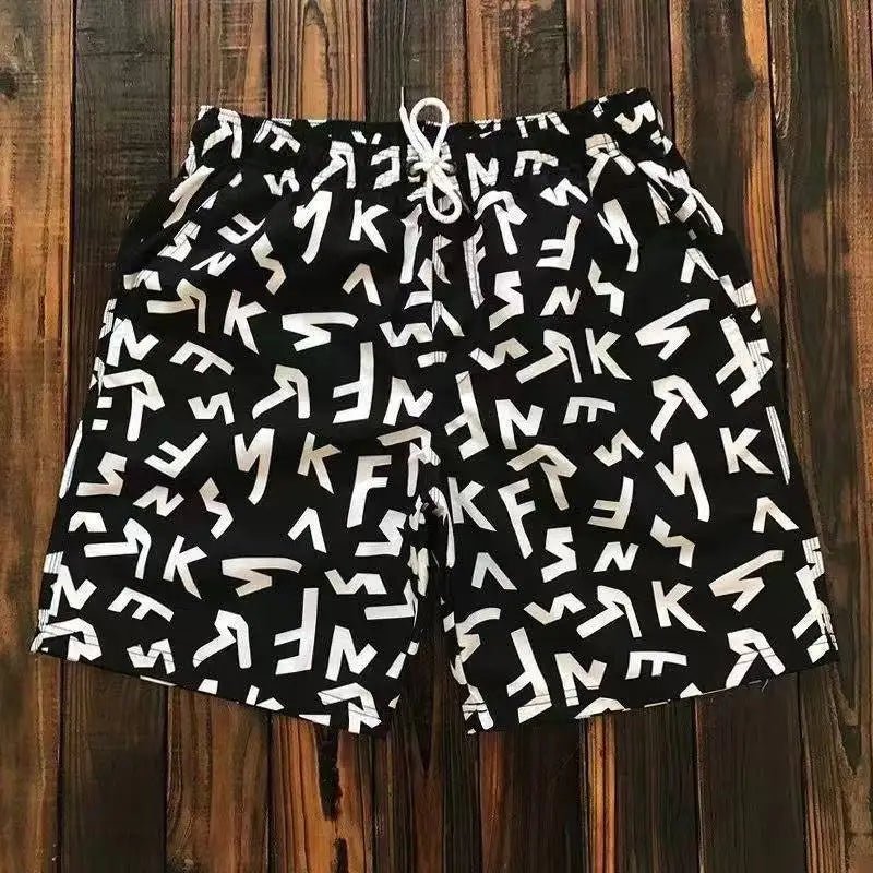 2025 verano Venta caliente nueva tendencia de moda 3D impreso pantalones cortos de hombre al aire libre Casual calle transpirable pantalones cortos de secado rápido - VibraStore