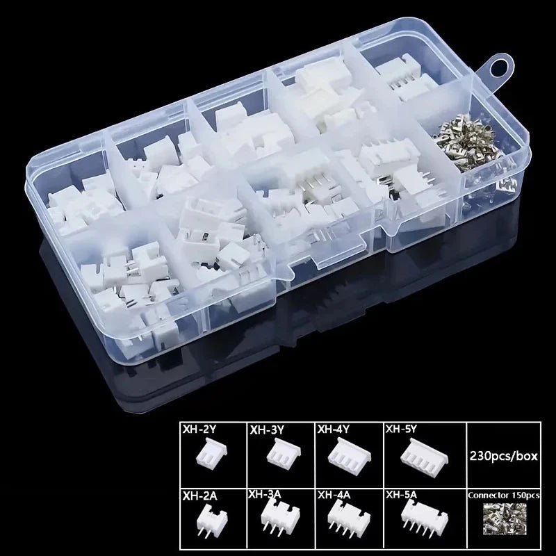 230 Pcs XH2.54 2p 3p 4p 5pin 2.54mm Pitch Terminal Male And Female Housing Kit Pin Connector Terminal Connector Kit - VibraStore