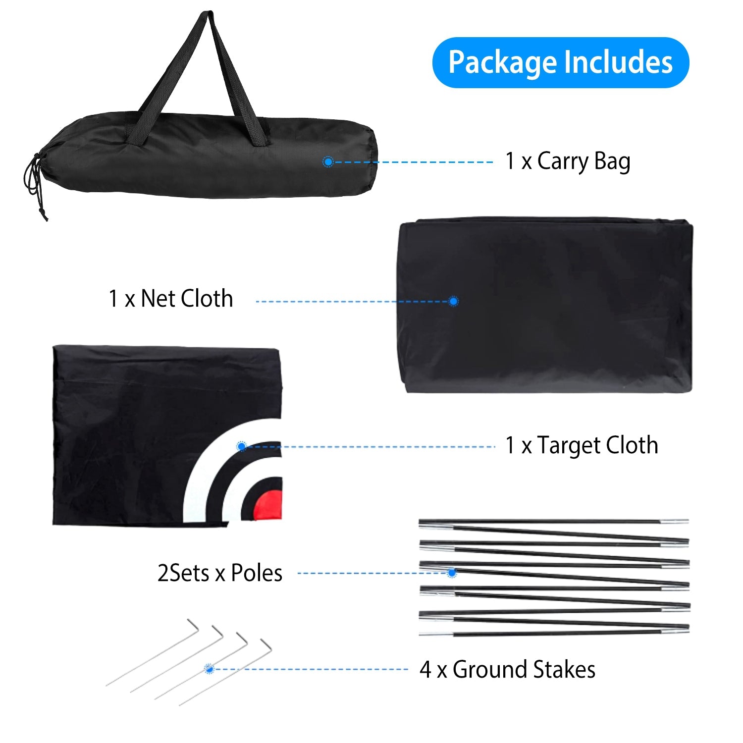 Golf Net Golf Training Aids Practice Nets Driving Hitting Nets With Target Cloth Carry Bag For Indoor Outdoor Sports