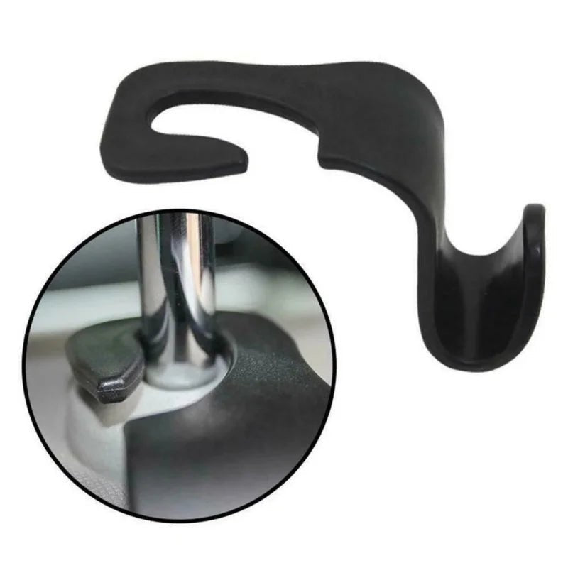 2/4Pcs Car Headrest Hooks Hanger for Bags Seat Back Organizer Holder Clips Auto Fastener Hooks Car Storage Interior Accessories - VibraStore
