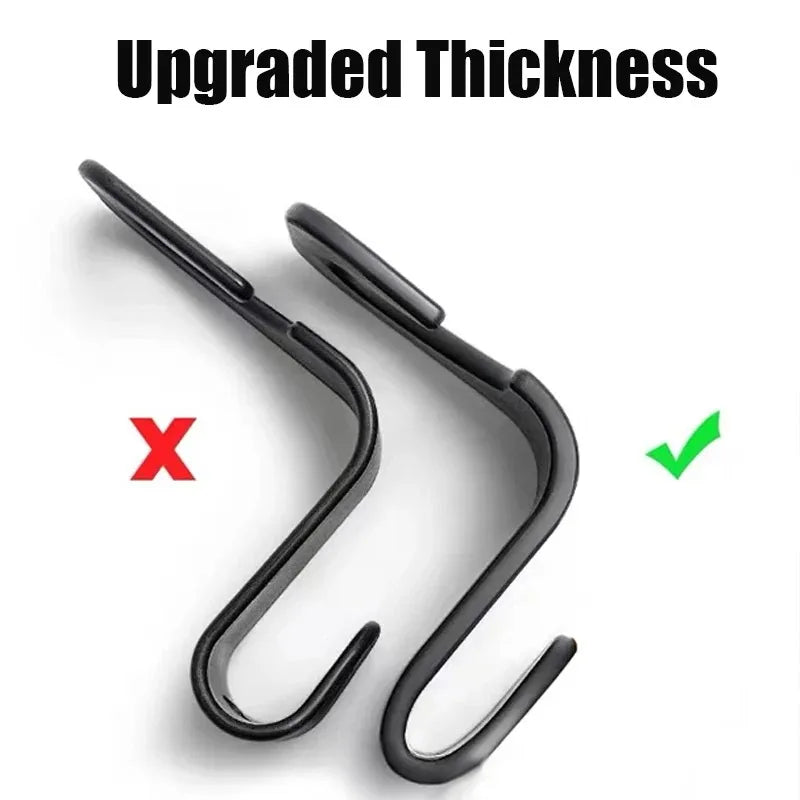 2/4Pcs Car Headrest Hooks Hanger for Bags Seat Back Organizer Holder Clips Auto Fastener Hooks Car Storage Interior Accessories - VibraStore