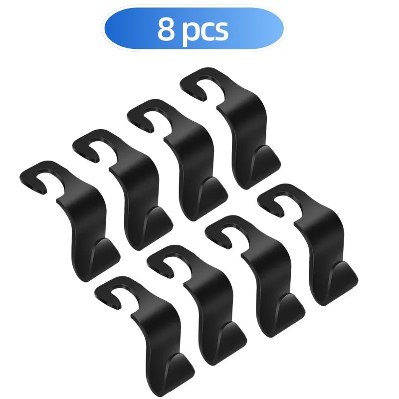 2/4Pcs Car Headrest Hooks Hanger for Bags Seat Back Organizer Holder Clips Auto Fastener Hooks Car Storage Interior Accessories - VibraStore