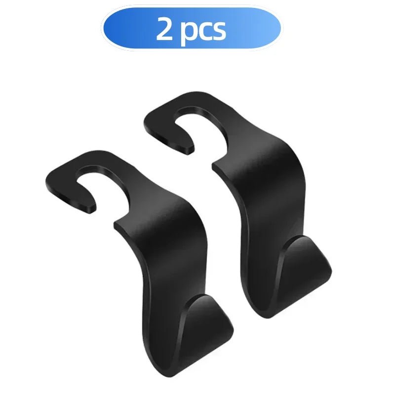 2/4Pcs Car Headrest Hooks Hanger for Bags Seat Back Organizer Holder Clips Auto Fastener Hooks Car Storage Interior Accessories - VibraStore