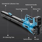 Cordless 6 Speed Mode Leaf Blowers With 2 X Batteries And Charger For Patio Cleaning, Lawn Care, Blowing Leaves