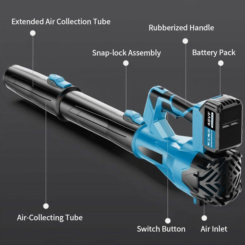 Cordless 6 Speed Mode Leaf Blowers With 2 X Batteries And Charger For Patio Cleaning, Lawn Care, Blowing Leaves
