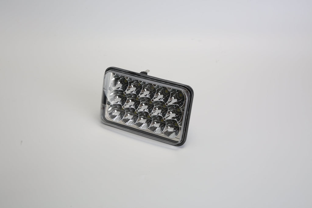 2Pcs 4x6in Car LED Headlights Vehicle Rectangular Headlamp With H4 Socket H4 - to - 3Pins Adapter With High Low Beam White Light IP68 Waterproof For 10 - 80V SUV Truck Sedan Car Motorcycle - VibraStore