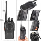 2pcs BAOFENG BF - 888S UHF 400 - 480MHz Amateur Radio Walkie Talkies, 2 - Way Handheld Two - Way Radios with, Portable FM/PM Transmission for Adults, Hiking, Camping, Emergency Radio, Boat Radio, Handheld Radio Pouch - VibraStore