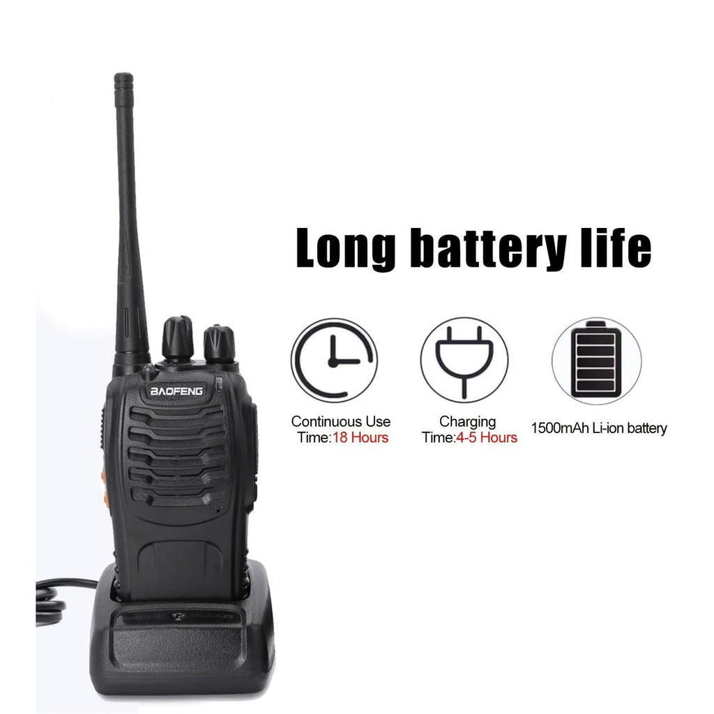 2pcs BAOFENG BF - 888S UHF 400 - 480MHz Amateur Radio Walkie Talkies, 2 - Way Handheld Two - Way Radios with, Portable FM/PM Transmission for Adults, Hiking, Camping, Emergency Radio, Boat Radio, Handheld Radio Pouch - VibraStore