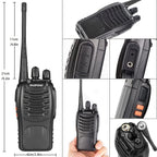 2pcs BAOFENG BF - 888S UHF 400 - 480MHz Amateur Radio Walkie Talkies, 2 - Way Handheld Two - Way Radios with, Portable FM/PM Transmission for Adults, Hiking, Camping, Emergency Radio, Boat Radio, Handheld Radio Pouch - VibraStore
