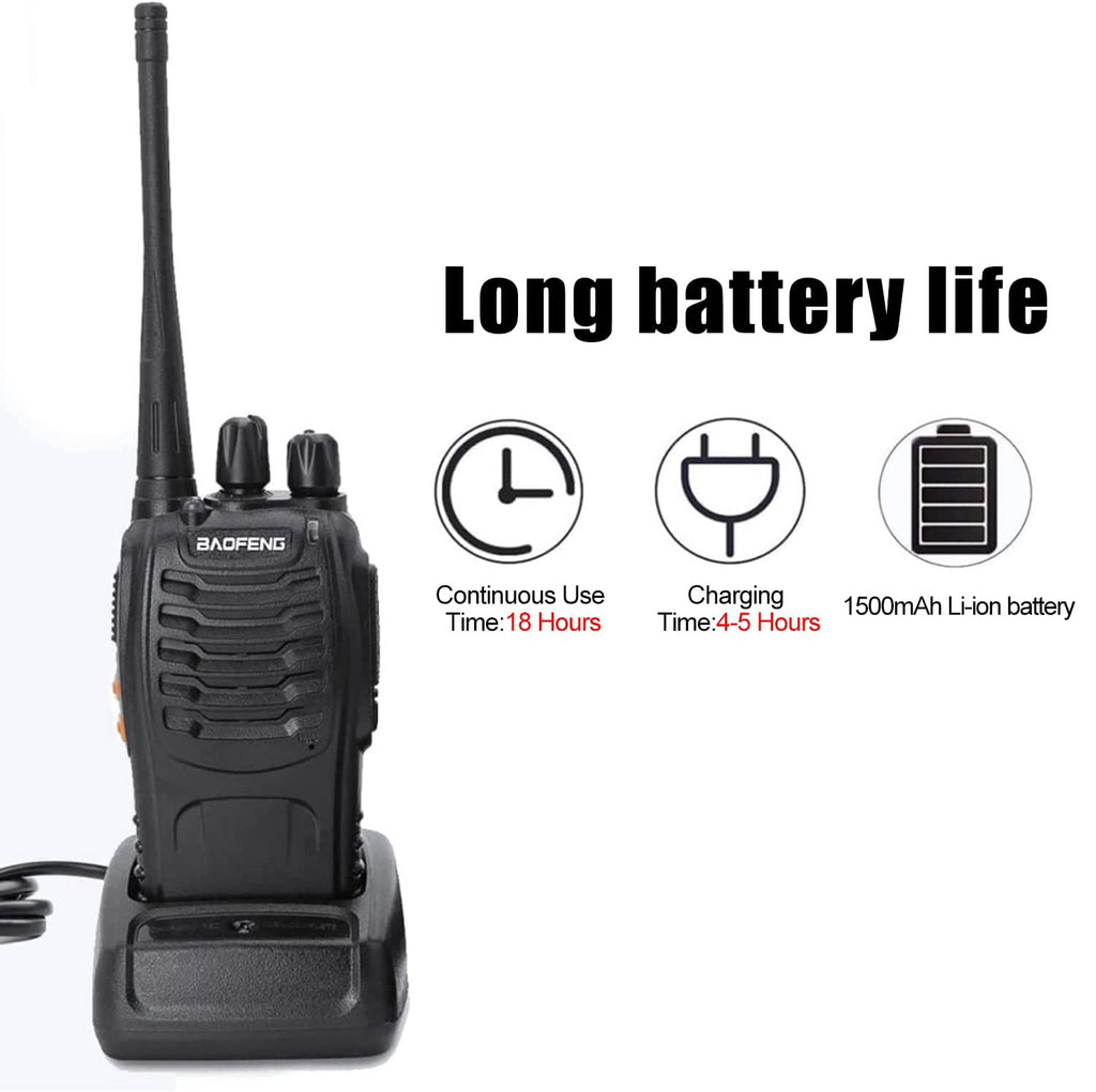 2pcs BAOFENG BF - 888S UHF 400 - 480MHz Amateur Radio Walkie Talkies, 2 - Way Handheld Two - Way Radios with, Portable FM/PM Transmission for Adults, Hiking, Camping, Emergency Radio, Boat Radio, Handheld Radio Pouch - VibraStore