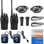 2pcs BAOFENG BF - 888S UHF 400 - 480MHz Amateur Radio Walkie Talkies, 2 - Way Handheld Two - Way Radios with, Portable FM/PM Transmission for Adults, Hiking, Camping, Emergency Radio, Boat Radio, Handheld Radio Pouch - VibraStore