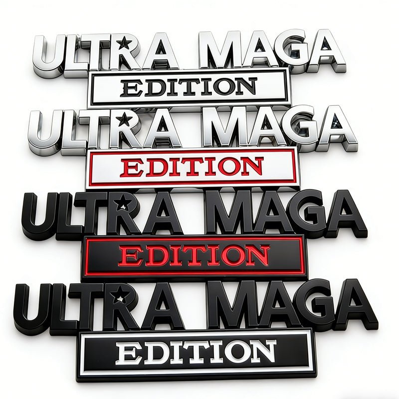 2pcs Ultra MAGA Edition Emblems, Emblem 3D Badge Decal Car Truck SUV,Refrigerator Sticker,Window Display Stickers,Bicycles, Laptops, Fridges - VibraStore