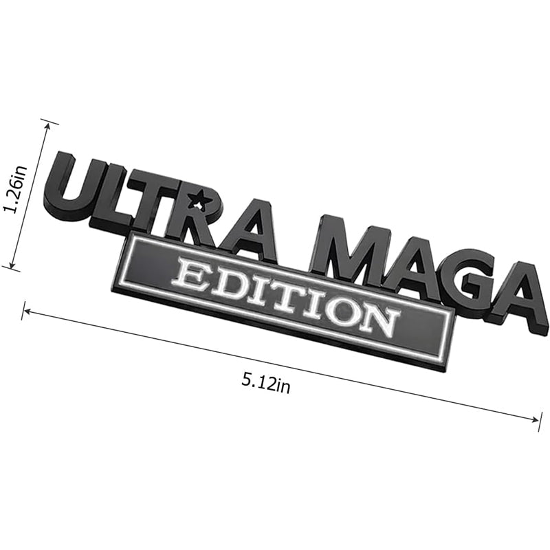 2pcs Ultra MAGA Edition Emblems, Emblem 3D Badge Decal Car Truck SUV,Refrigerator Sticker,Window Display Stickers,Bicycles, Laptops, Fridges - VibraStore