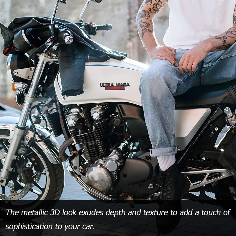 2pcs Ultra MAGA Edition Emblems, Emblem 3D Badge Decal Car Truck SUV,Refrigerator Sticker,Window Display Stickers,Bicycles, Laptops, Fridges - VibraStore