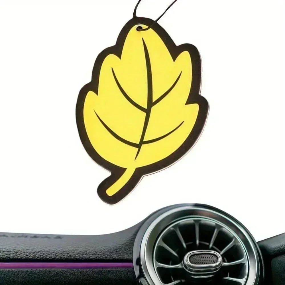 3 - 60pcs Car Air Freshener Natural Scented Tea Paper Auto Hanging Vanilla Perfume Fragrance Leaf Shape Car Accessories Interior - VibraStore