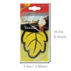 3 - 60pcs Car Air Freshener Natural Scented Tea Paper Auto Hanging Vanilla Perfume Fragrance Leaf Shape Car Accessories Interior - VibraStore