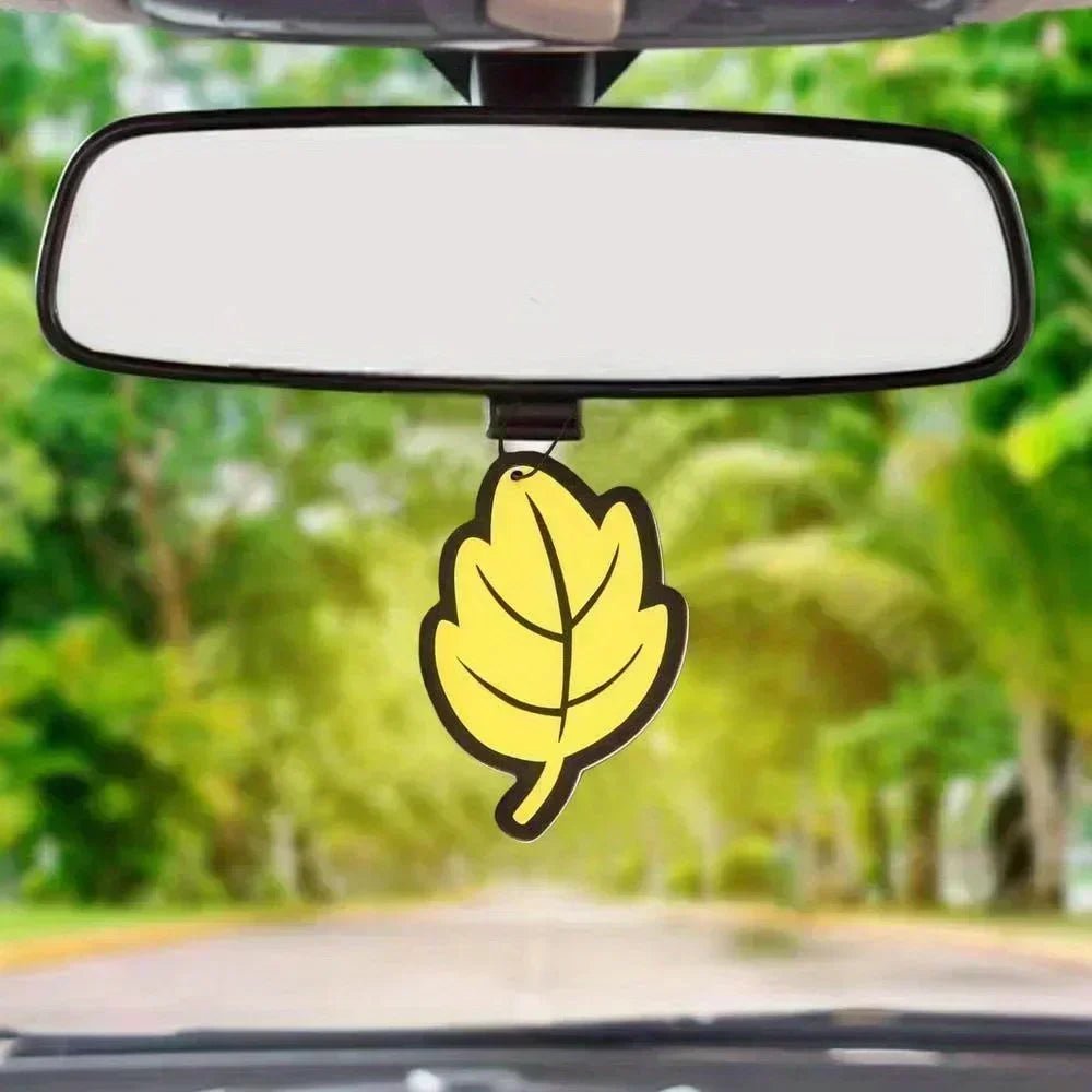 3 - 60pcs Car Air Freshener Natural Scented Tea Paper Auto Hanging Vanilla Perfume Fragrance Leaf Shape Car Accessories Interior - VibraStore