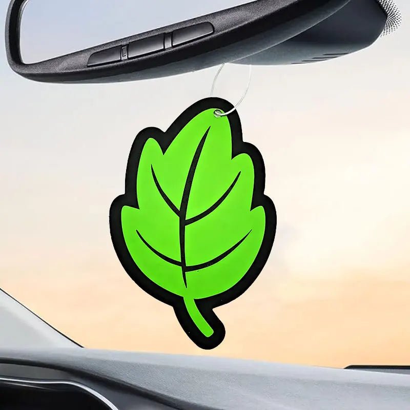 3 - 60pcs Car Air Freshener Natural Scented Tea Paper Auto Hanging Vanilla Perfume Fragrance Leaf Shape Car Accessories Interior - VibraStore