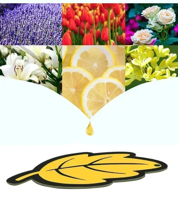 3 - 60pcs Car Air Freshener Natural Scented Tea Paper Auto Hanging Vanilla Perfume Fragrance Leaf Shape Car Accessories Interior - VibraStore