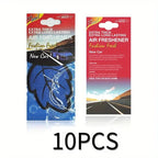 3 - 60pcs Car Air Freshener Natural Scented Tea Paper Auto Hanging Vanilla Perfume Fragrance Leaf Shape Car Accessories Interior - VibraStore