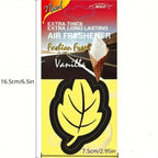 3 - 60pcs Car Air Freshener Natural Scented Tea Paper Auto Hanging Vanilla Perfume Fragrance Leaf Shape Car Accessories Interior - VibraStore