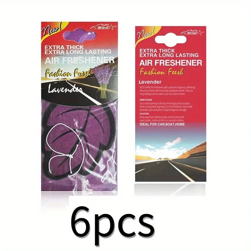 3 - 60pcs Car Air Freshener Natural Scented Tea Paper Auto Hanging Vanilla Perfume Fragrance Leaf Shape Car Accessories Interior - VibraStore