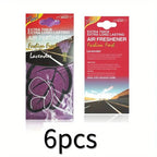 3 - 60pcs Car Air Freshener Natural Scented Tea Paper Auto Hanging Vanilla Perfume Fragrance Leaf Shape Car Accessories Interior - VibraStore