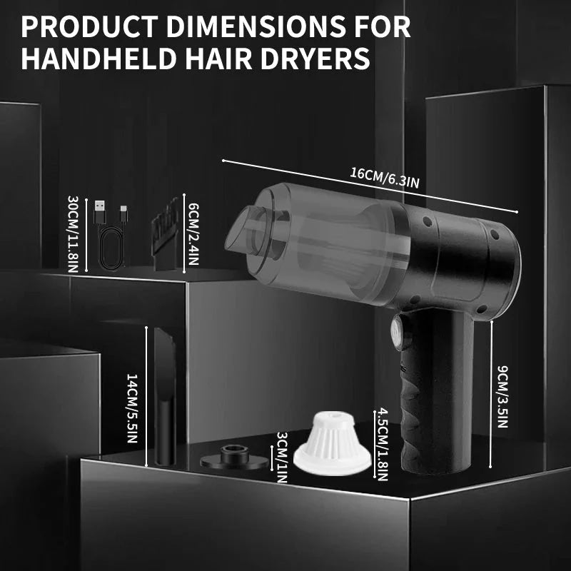3 - in - 1 Vacuum Cleaner USB Charging Portable Suction And Blowing Function for Small Car And Household Use - VibraStore