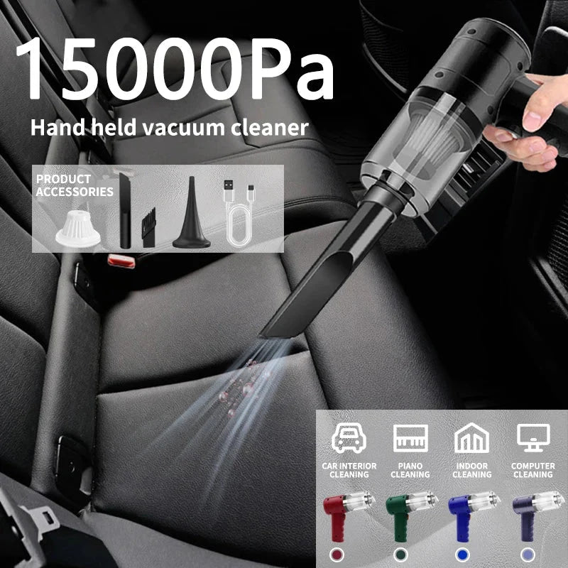 3 - in - 1 Vacuum Cleaner USB Charging Portable Suction And Blowing Function for Small Car And Household Use - VibraStore