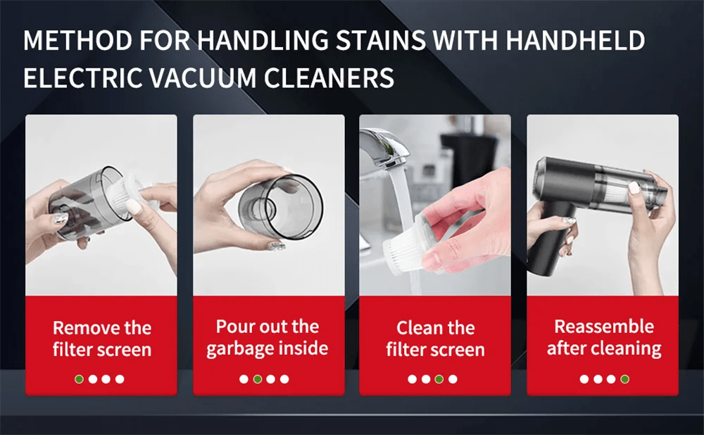 3 - in - 1 Vacuum Cleaner USB Charging Portable Suction And Blowing Function for Small Car And Household Use - VibraStore