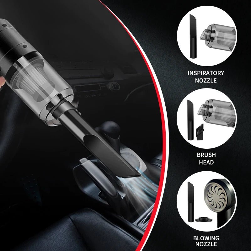 3 - in - 1 Vacuum Cleaner USB Charging Portable Suction And Blowing Function for Small Car And Household Use - VibraStore