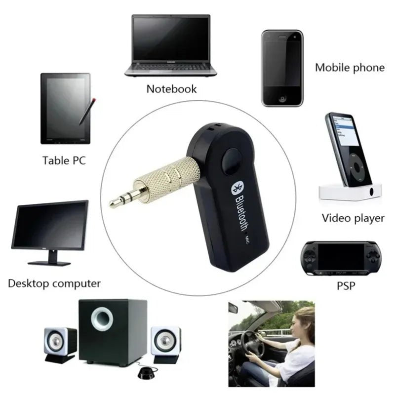 3 in 1 Wireless Bluetooth 5.0 Receiver Transmitter Adapter USB Adapter Audio Receiver Bluetooth Car Charger Car Aux for E91 E92 - VibraStore
