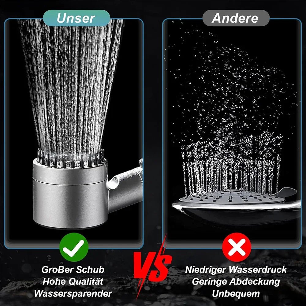 3 Modes Handheld Shower Head Filter Powerful Massage Spa High Pressure Water Saving Showerhead with ON/OFF Switch for Bathroom - VibraStore
