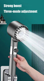3 Modes Handheld Shower Head Filter Powerful Massage Spa High Pressure Water Saving Showerhead with ON/OFF Switch for Bathroom - VibraStore