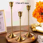 3 unids/set candelabros de Metal de estilo europeo candelabro de moda mesa de boda soporte de vela candelabro - VibraStore