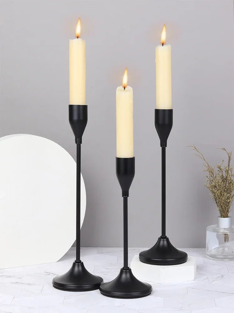 3 unids/set candelabros de Metal de estilo europeo candelabro de moda mesa de boda soporte de vela candelabro - VibraStore