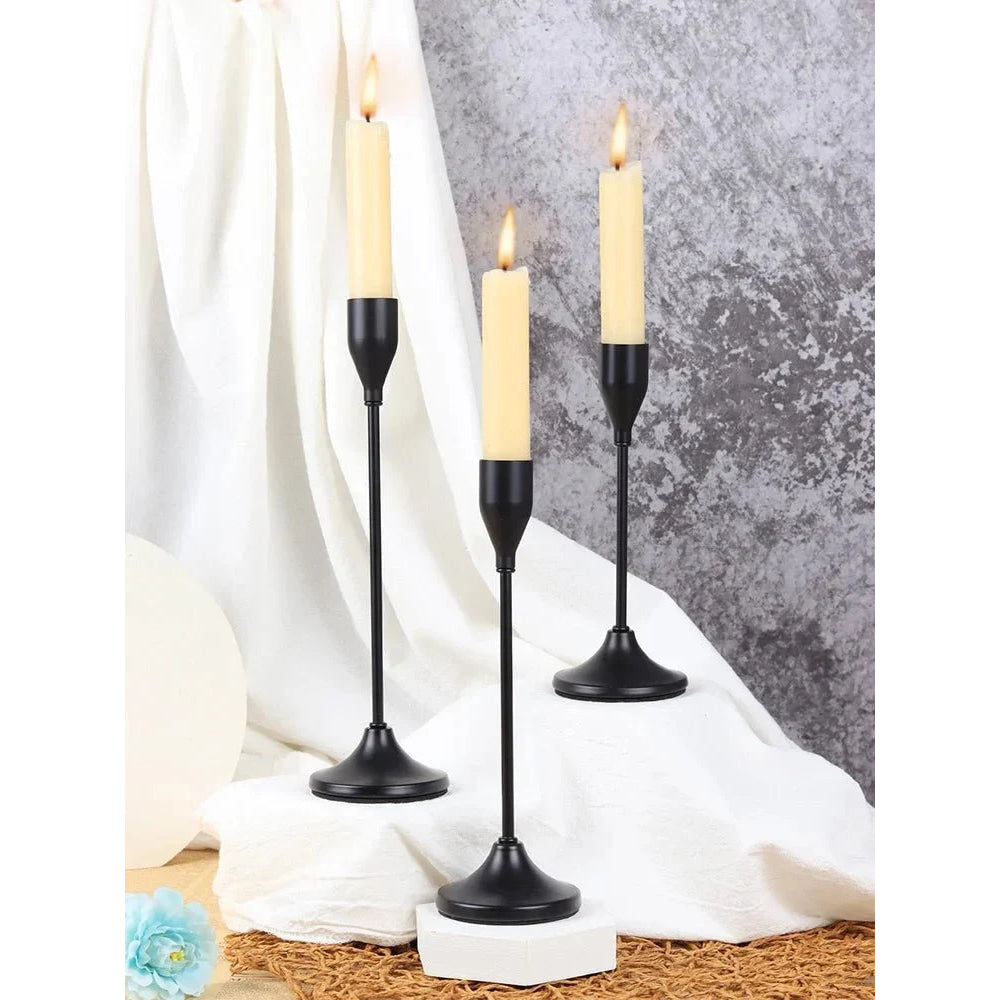 3 unids/set candelabros de Metal de estilo europeo candelabro de moda mesa de boda soporte de vela candelabro - VibraStore
