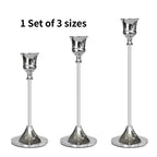 3 unids/set candelabros de Metal de estilo europeo candelabro de moda mesa de boda soporte de vela candelabro - VibraStore