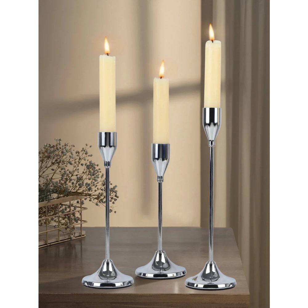 3 unids/set candelabros de Metal de estilo europeo candelabro de moda mesa de boda soporte de vela candelabro - VibraStore