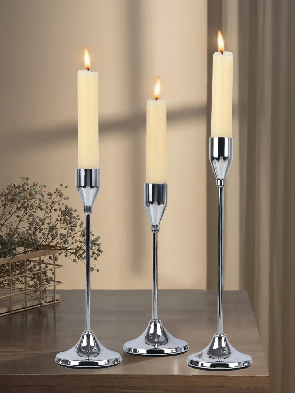 3 unids/set candelabros de Metal de estilo europeo candelabro de moda mesa de boda soporte de vela candelabro - VibraStore