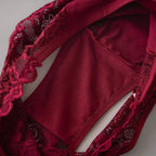 3 unids/set de bragas de encaje con bordado Floral de lujo, bragas para mujer, lencería hueca Sexy, ropa interior femenina, calzoncillos transpirables para mujer - VibraStore