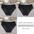 3 unids/set de bragas de encaje con bordado Floral de lujo, bragas para mujer, lencería hueca Sexy, ropa interior femenina, calzoncillos transpirables para mujer - VibraStore