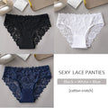 3 unids/set de bragas de encaje con bordado Floral de lujo, bragas para mujer, lencería hueca Sexy, ropa interior femenina, calzoncillos transpirables para mujer - VibraStore