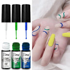 3 unids/set pintura metálica delineador Gel plateado champán dorado rosa dorado esmalte de uñas semipermanente UV Gel barniz para decoración de uñas - VibraStore